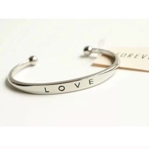 Sterling Silver bangle “Love” Bracelet ONLY $18 when bundles W/4 or more items!